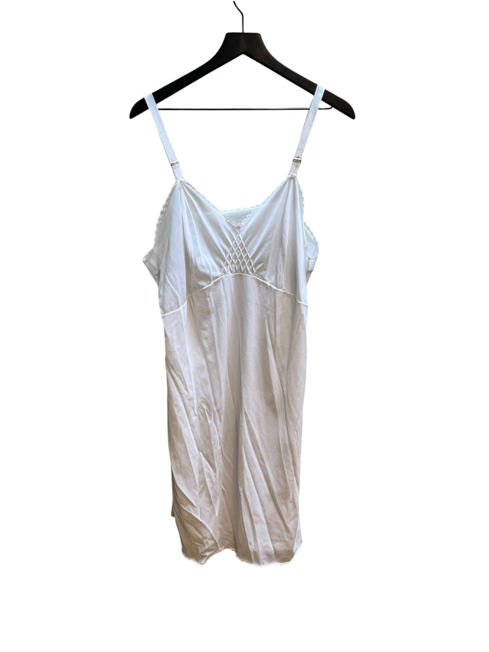 White Lace-Trim Slip Dress - Women Intimates & Sleepwear vintage